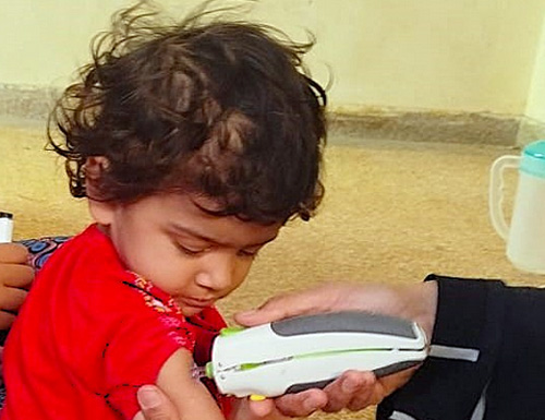In Afghanistan, WHO and UNICEF will launch a polio vaccination campaign utilizing the PharmaJet® Tropis® ID delivery system