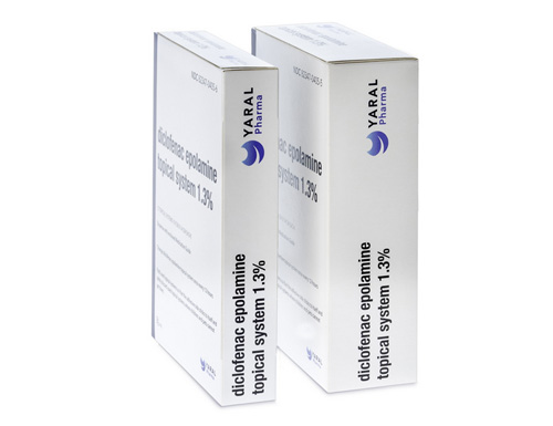 Pharmacists gain a flexible, space-saving option as YARAL Pharma launches its 15-count Diclofenac Epolamine Topical System 1.3%